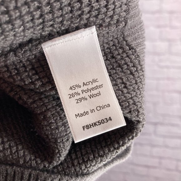 Magnolia Grace M Stitch Fix Gray Silver Shimmer Textured Knit Dillina Sweater - Picture 4 of 4